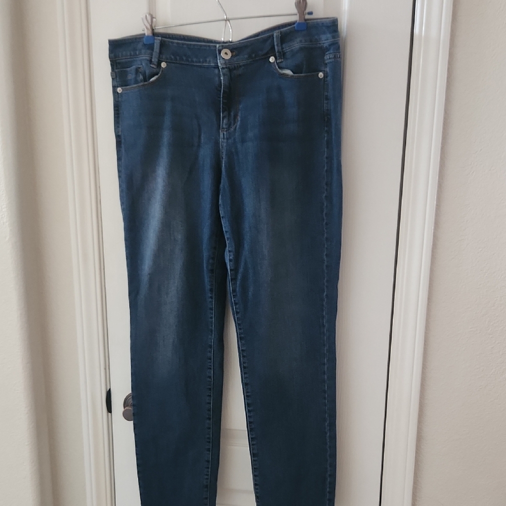 J. Jill Weekender Straight Leg Blue Jeans, Size 12‎